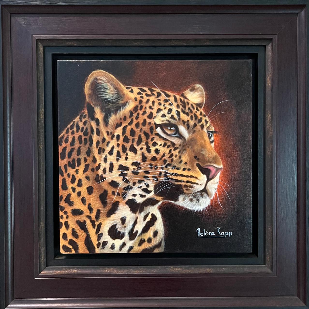 Wildlife Art Painting by Helene Kapp - Leopard